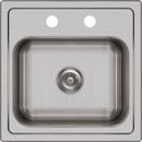 Dayton Elite Satin 15 x 15 in. 2 Hole Drop-in Stainless Steel Bar Sink 