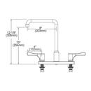 Elkay Polished Chrome Two Handle Lever Deck Mount Food Service Faucet 