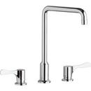 Two Handle Lever Deck Mount Food Service Faucet in Polished Chrome
