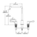 Elkay Polished Chrome Two Handle Lever Deck Mount Food Service Faucet 