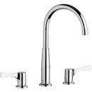 Elkay Polished Chrome Two Handle Lever Deck Mount Food Service Faucet 