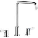 Elkay Polished Chrome Two Handle Lever Deck Mount Food Service Faucet 