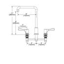 Elkay Polished Chrome Two Handle Lever Deck Mount Food Service Faucet 