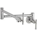 Two Handle Lever Handle Pot Filler in Polished Chrome