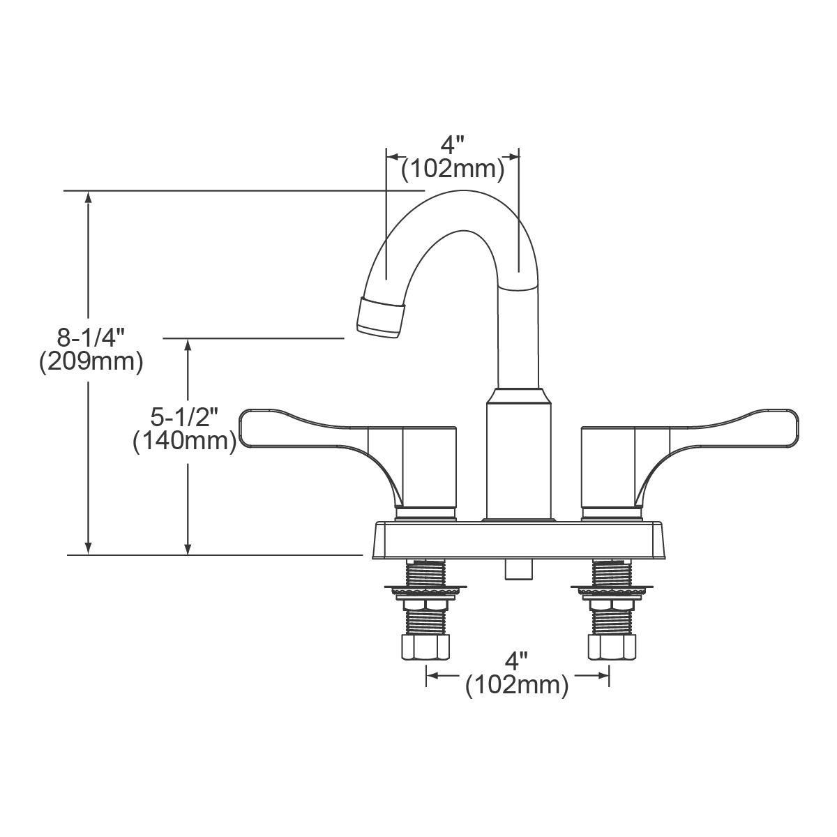 Elkay Polished Chrome Two Lever Handle Bar Faucet 
