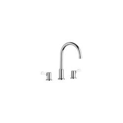 Two Handle Lever Deck Mount Food Service Faucet in Polished Chrome