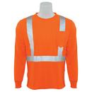 ERB Safety Hi-Viz Orange Long Sleeve Mesh Shirt in Hi-Viz Orange 