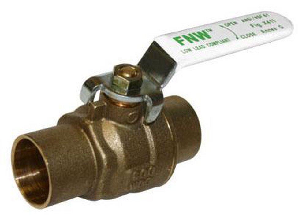 FNW&reg; Brass Full Port Sweat 600# Ball Valve 