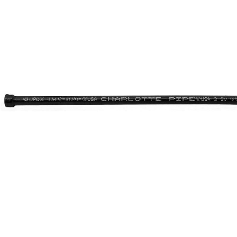 Black 10 ft. Hub x Plain End Cast Iron Soil Pipe 