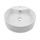 Kraus USA White 1-Hole Vessel Mount Bathroom Sink 