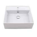 Kraus USA White Square Stain Resistant Vessel Sink 