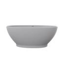 61-1/2 x 36 in. Luxecast™ Solid Surface Freestanding Oval Soaker Bathtub with Center Drain in White Matte