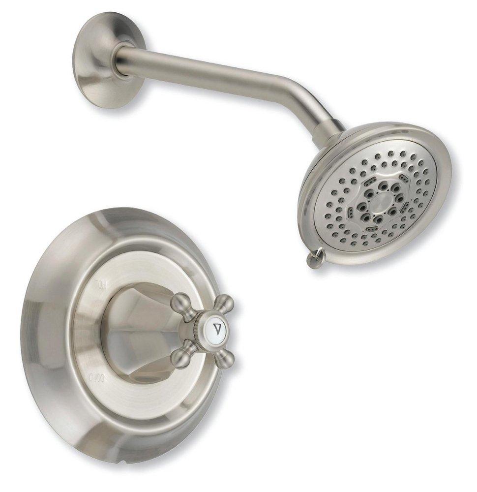 Mirabelle MIRRSA180 18 Shower Arm and Wall Flange - Brushed Nickel