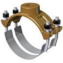 3 x 1-1/2 in. CC Ductile Iron and Stainless Steel Double Strap Saddle
