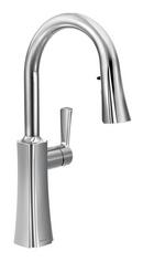 Moen Polished Chrome Single Handle Pull Down Kitchen Faucet with Power Clean and Reflex Technology 
