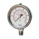 WIKA Black 4 x 1/2 in. Stainless Steel Lower Mount Glycerine Filled Pressure Gauge 
