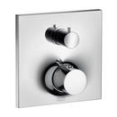 6 gpm Thermostatic Trim with Volume Control and Single Knob Handle in Polished Chrome