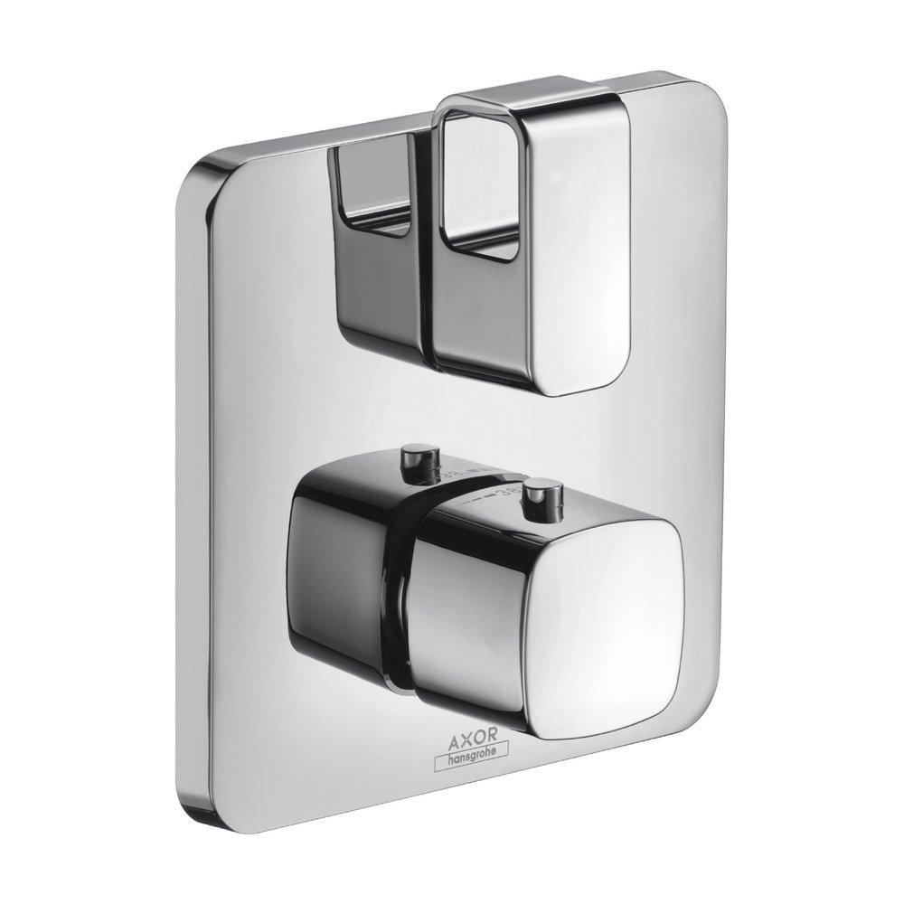 AXOR Polished Chrome 7 gpm Thermostatic Trim with Volume Control and Double Knob Handle 
