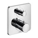 AXOR Polished Chrome 7 gpm Thermostatic Trim with Volume Control Trim and Double Knob Handle 