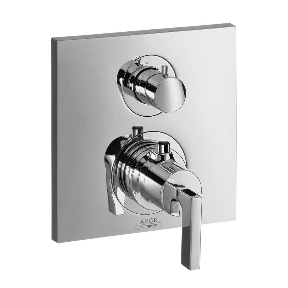 AXOR Polished Chrome 7 gpm Thermostatic Volume Control Trim with Diverter and Double Lever Handle 