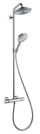 Three Handle Single Function Shower System in Polished Chrome