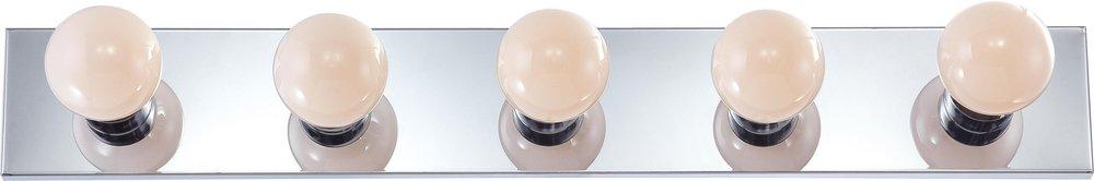 NUVO Polished Chrome 100W 5-Light Vanity Light Fixture 