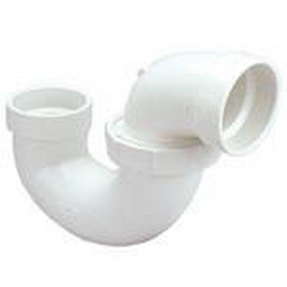 White PVC DWV P-Trap with Union Joint (Plastic Nut) 