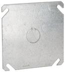 RACO Silver Galvanized Steel Square Flat Cover with 1/2 in. Knockout 
