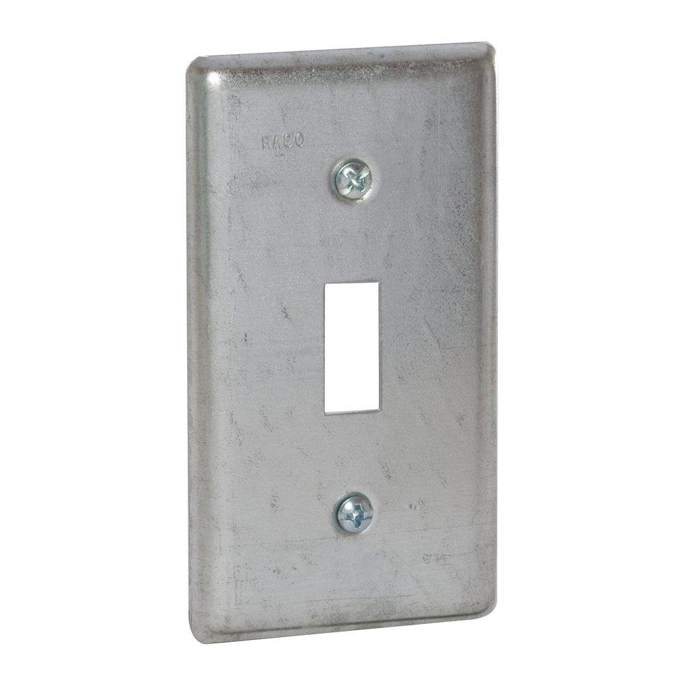 RACO Silver 1 gal Metal Handy Box Switch Cover 
