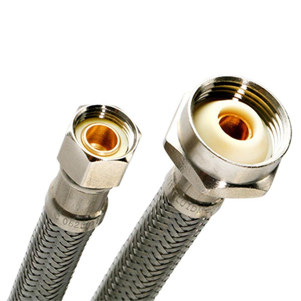 Fluidmaster Stainless Steel 3/8 in x 7/8 in. Braided Stainless Toilet Flexible Water Connector 