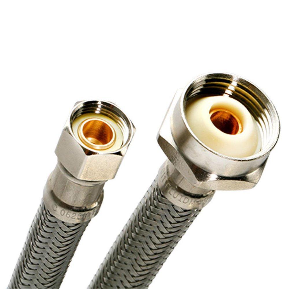 Fluidmaster Stainless Steel 3/8 in x 7/8 in. Braided Stainless Toilet Flexible Water Connector 