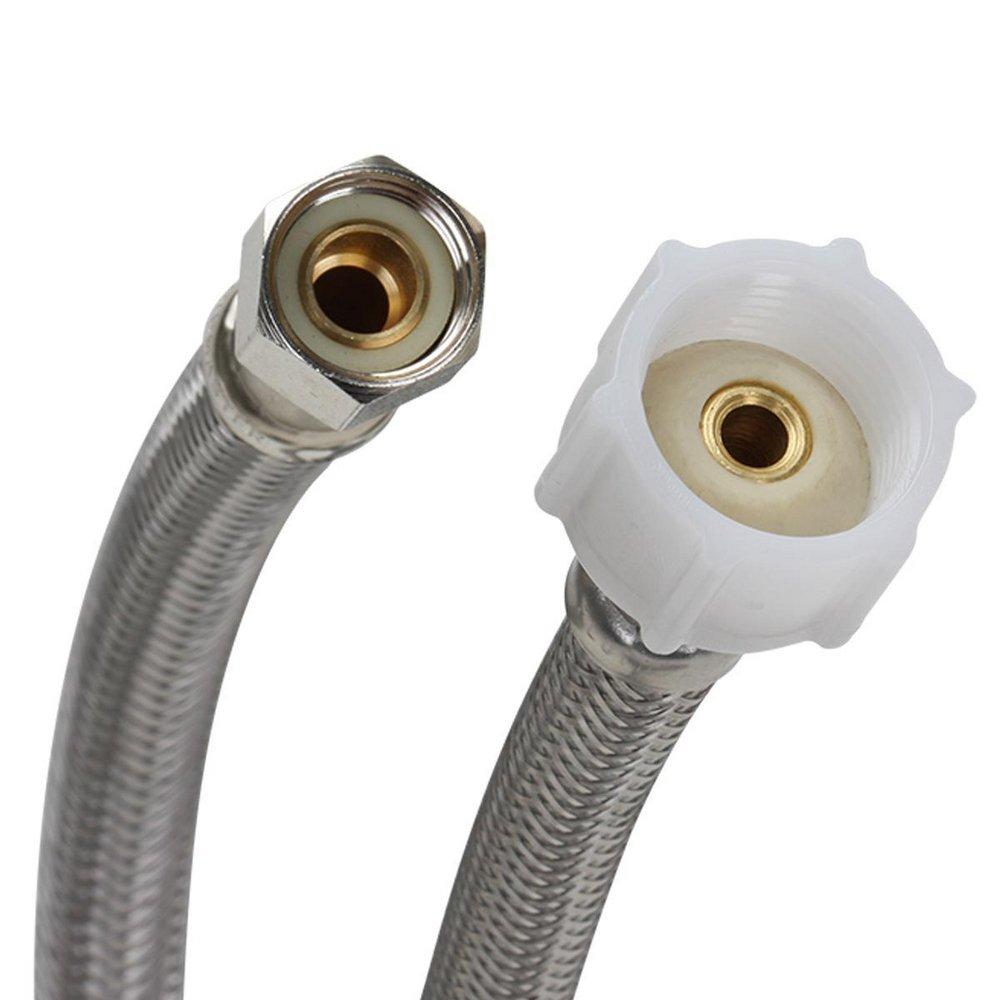Fluidmaster Stainless Steel 3/8 in x 7/8 in. Braided Stainless Toilet Flexible Water Connector 