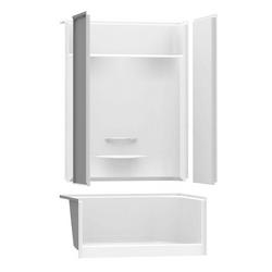 47-7/8 x 33-5/8 x 80-1/8 in. Alcove Shower Unit in White