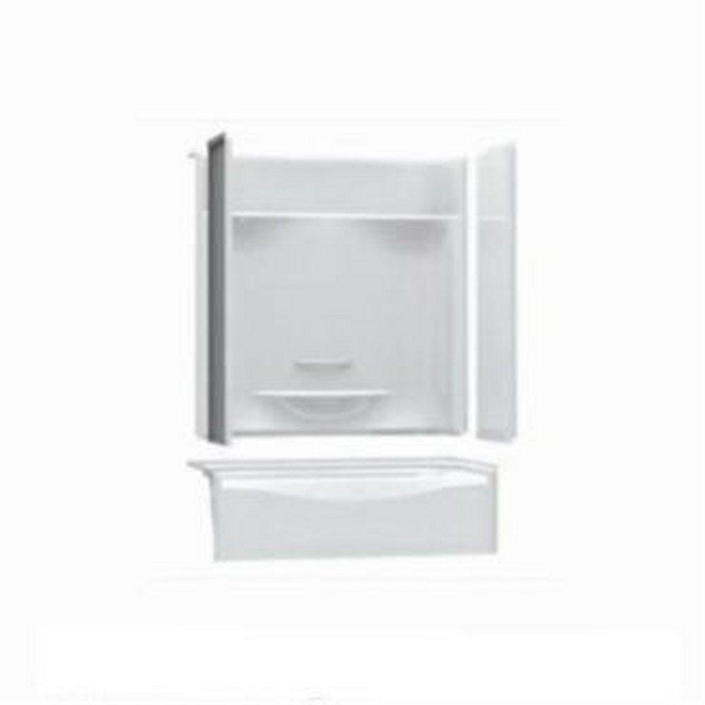 Aker by MAAX White 59-3/4 x 32 in. Soaker Drop-In Bathtub with Right Drain 