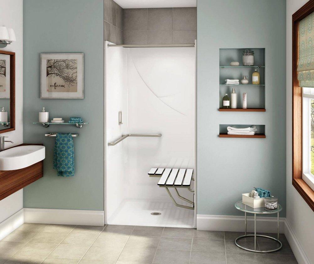 Aker by MAAX White 38-3/4 x 39 x 78-3/4 in. Shower Unit in White 
