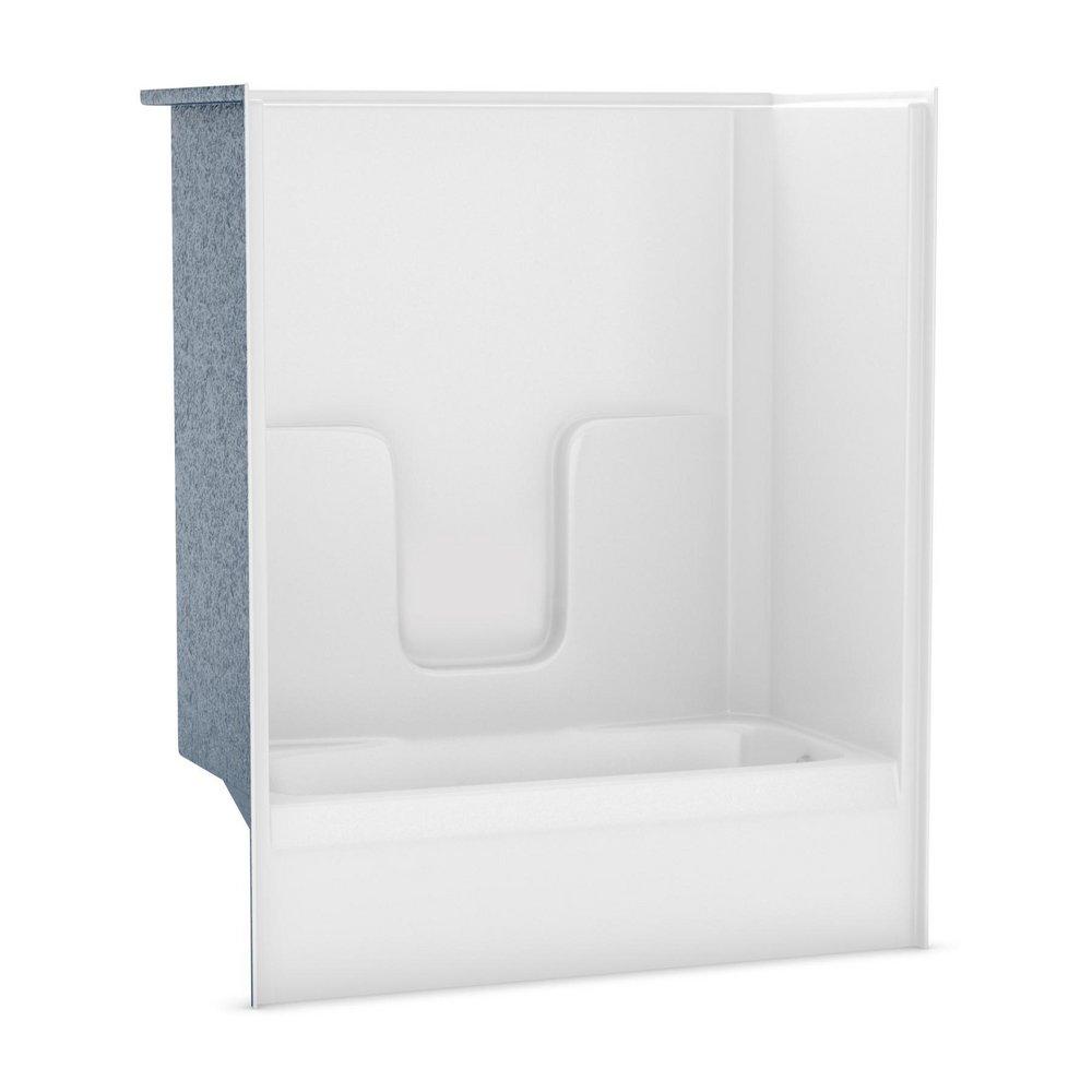 Aker by MAAX 60 x 31-1/2 in. Tub & Shower Unit with Left Drain in 