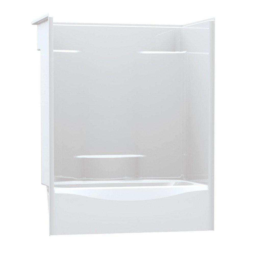 Aker by MAAX White 59-7/8 x 35-7/8 in. Tub & Shower Unit in White 