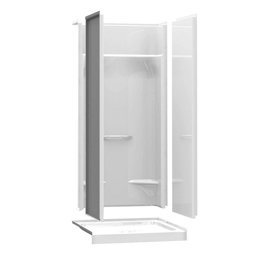 Aker by MAAX White 35-7/8 x 36 x 76 in. Shower Unit in White 