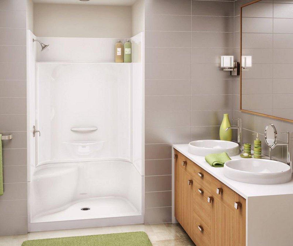 Aker by MAAX White 47-7/8 x 33-5/8 in. Side Wall Shower Regulator 