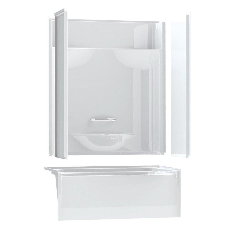 Aker by MAAX White 53-7/8 x 30 in. Tub & Shower Unit 