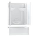 54 x 29 in. 4-Piece Tub and Shower Unit with Right Hand Drain in White