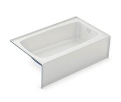 60 in. x 36 in. Soaker Alcove Bathtub with Right Drain in White