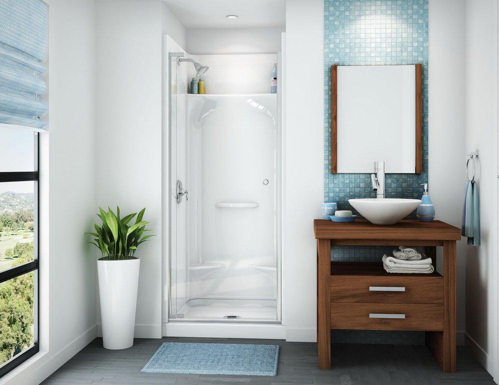 Aker by MAAX White 31-7/8 x 32 x 76 in. Shower Unit in White 