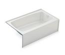 Aker by MAAX White 60 x 36 in. Soaker Alcove Bathtub in White 