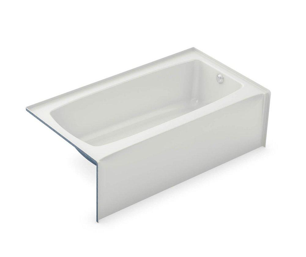 Aker by MAAX White 60 x 32 in. Soaker Alcove Bathtub in White 