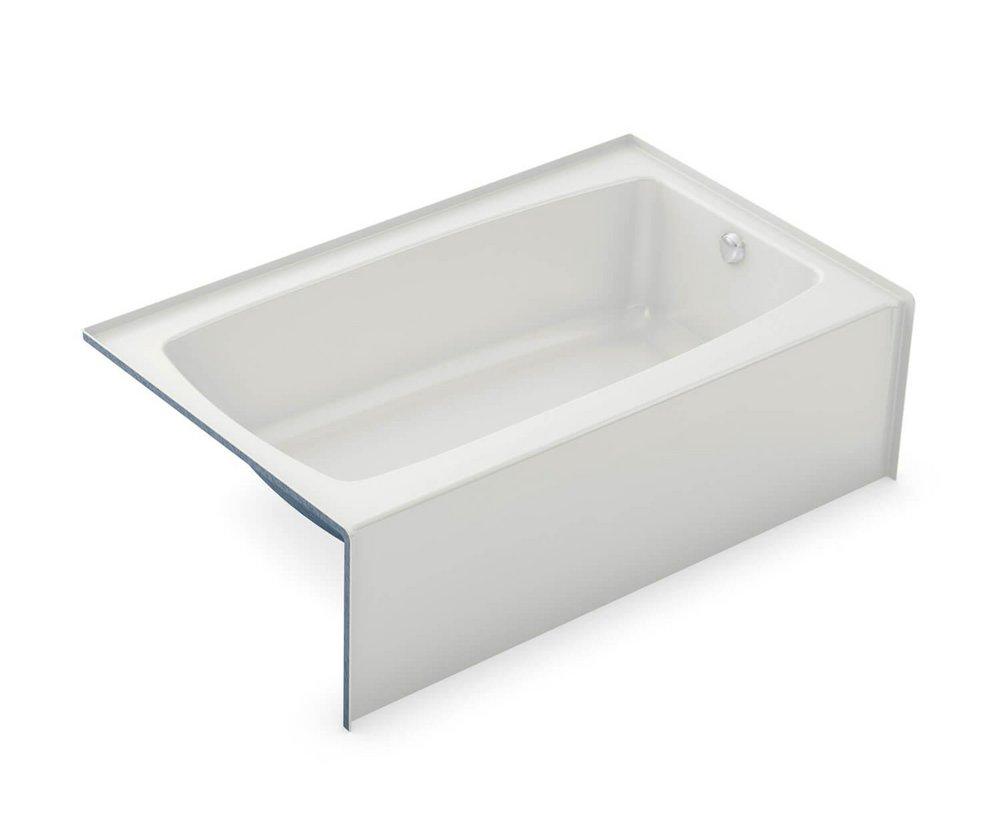 Aker by MAAX White 60 x 36 in. Soaker Alcove Bathtub in White 