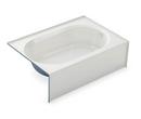 Aker by MAAX White 60 x 41 in. Soaker Alcove Bathtub in White 