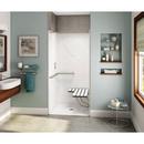 Aker by MAAX White Fiberglass Shower with Grab Bar and Seat 1 Piece 