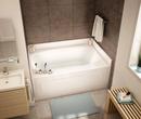 Aker by MAAX White 60 x 42 in. Soaker Alcove Bathtub Center 