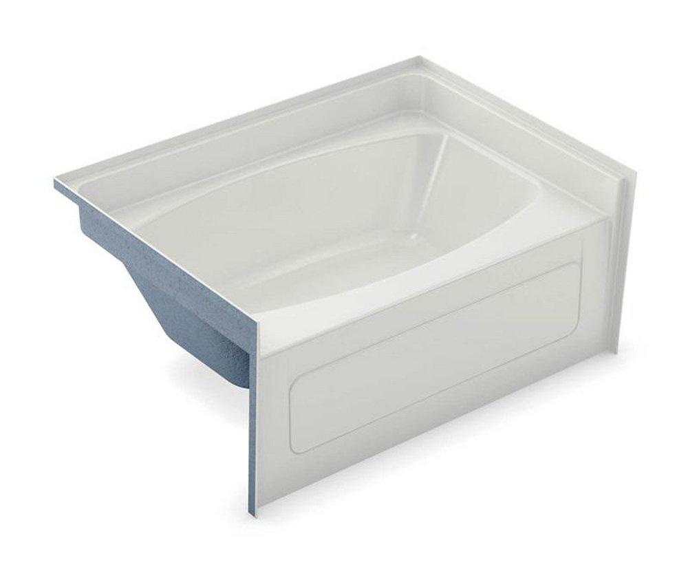 Aker by MAAX White 60 x 42 in. Soaker Alcove Bathtub Center 